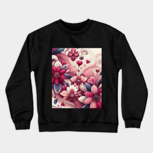 Abstract Flowers Crewneck Sweatshirt